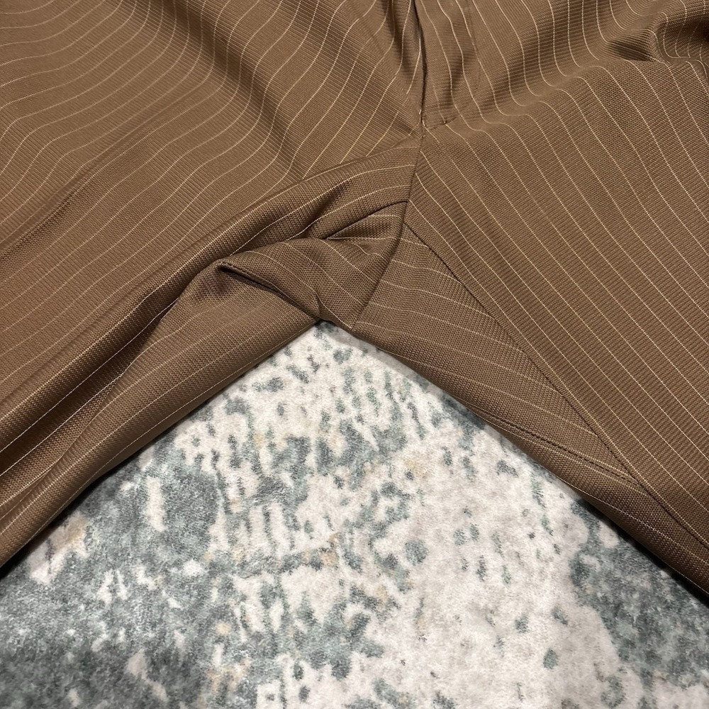 Vintage Fox Brothers Suit Brown Pinstripe Double Breasted Gangster Look - Picture 14 of 16
